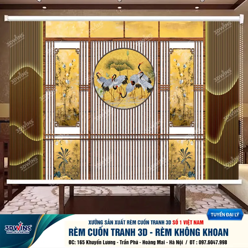 Rèm Cuốn Không Khoan Tường Cho Quán Spa, Đông Y, Dưỡng Sinh Phù Hợp Với Mọi Không Gian Trong Quán Tại Xưởng Rèm 3DWins