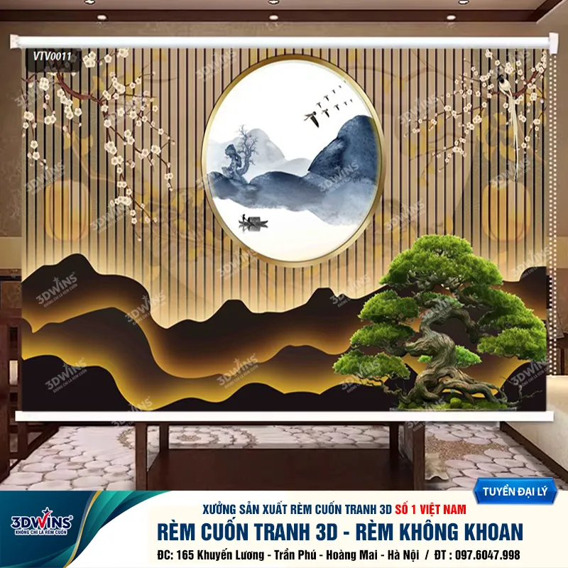 Tổng Hợp Các Mẫu Rèm Cuốn Không Khoan Cho Quán Spa, Dưỡng Sinh, Đông Y Đa Dạng Các Mẫu Mã Thiết Kế Tại Xưởng Rèm 3DWins