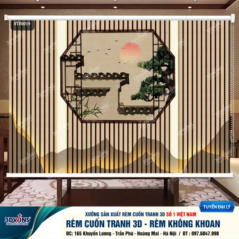 Tổng Hợp Các Mẫu Rèm Cuốn Không Khoan Cho Quán Spa, Dưỡng Sinh, Đông Y Đa Dạng Các Mẫu Mã Thiết Kế Tại Xưởng Rèm 3DWins