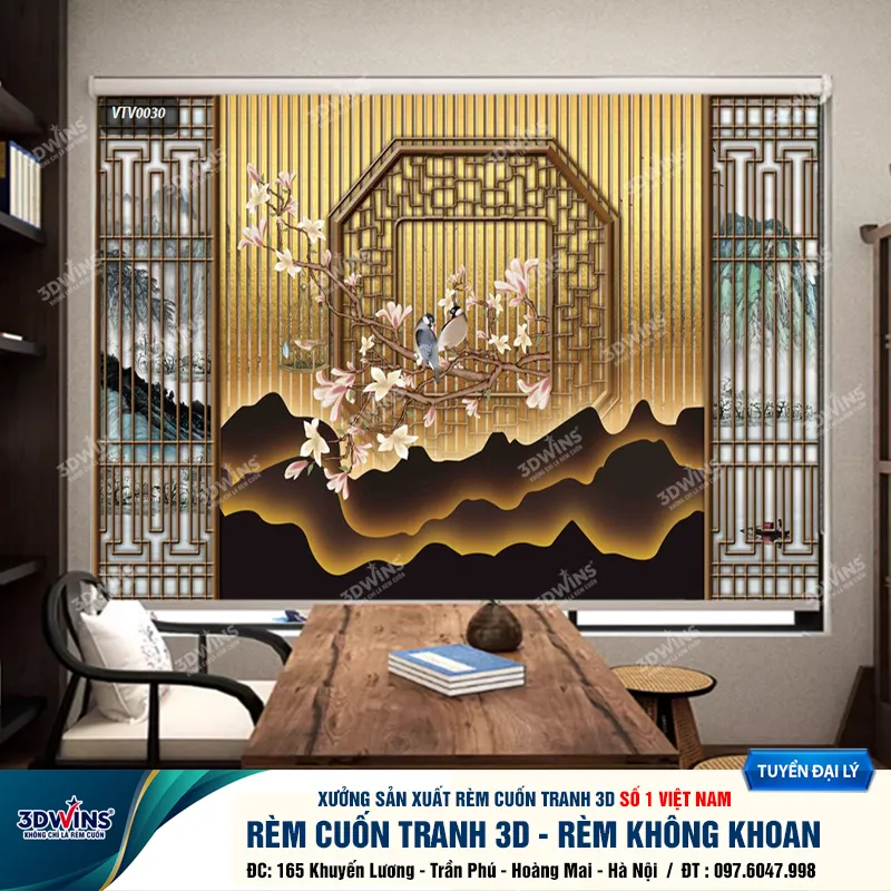 Tổng Hợp Các Mẫu Rèm Cuốn Không Khoan Cho Quán Spa, Dưỡng Sinh, Đông Y Đa Dạng Các Mẫu Mã Thiết Kế Tại Xưởng Rèm 3DWins