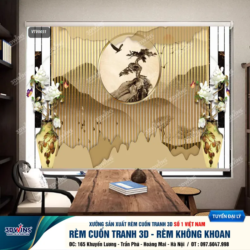 Tổng Hợp Các Mẫu Rèm Cuốn Không Khoan Cho Quán Spa, Dưỡng Sinh, Đông Y Đa Dạng Các Mẫu Mã Thiết Kế Tại Xưởng Rèm 3DWins