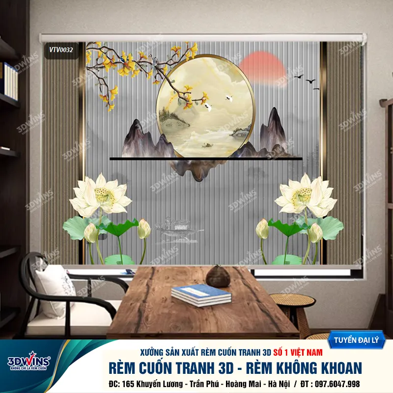 Tổng Hợp Các Mẫu Rèm Cuốn Không Khoan Cho Quán Spa, Dưỡng Sinh, Đông Y Đa Dạng Các Mẫu Mã Thiết Kế Tại Xưởng Rèm 3DWins