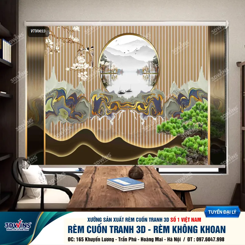 Tổng Hợp Các Mẫu Rèm Cuốn Không Khoan Cho Quán Spa, Dưỡng Sinh, Đông Y Đa Dạng Các Mẫu Mã Thiết Kế Tại Xưởng Rèm 3DWins