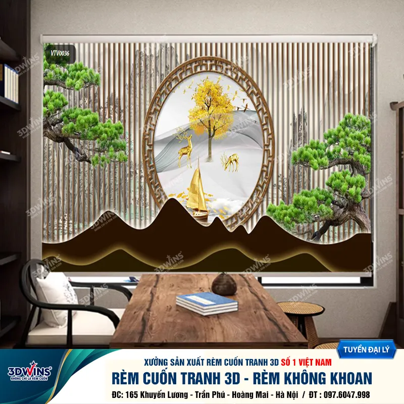Tổng Hợp Các Mẫu Rèm Cuốn Không Khoan Cho Quán Spa, Dưỡng Sinh, Đông Y Đa Dạng Các Mẫu Mã Thiết Kế Tại Xưởng Rèm 3DWins
