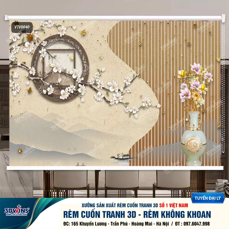 Tổng Hợp Các Mẫu Rèm Cuốn Không Khoan Cho Quán Spa, Dưỡng Sinh, Đông Y Đa Dạng Các Mẫu Mã Thiết Kế Tại Xưởng Rèm 3DWins