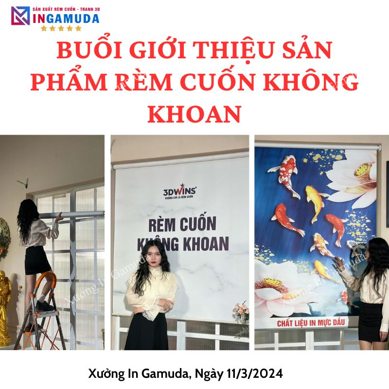 Xưởng In Gamuda Teamwork Giới Thiệu Ra Mắt Sản Phẩm Mới Rèm Cuốn Không Khoan Sản Năm 2024