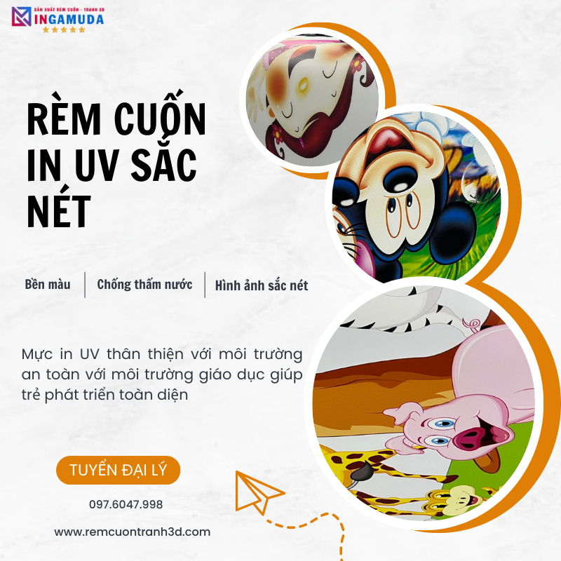 Rèm Cuốn Cho Trường Học Lựa Chọn Các Mẫu Rèm Cuốn Đẹp Nhất Độc Quyền Tại Xưởng In Gamuda Năm Học 2024-2025