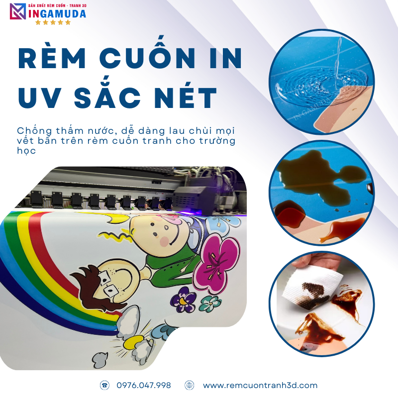 Lựa Chọn Hoàn Hảo Cho Trường Học Với Sản Phẩm Rèm Cuốn In Tranh 3D Cho Lớp Học Độc Quyền Tại Xưởng In Gamuda Với Giá Tốt Nhất