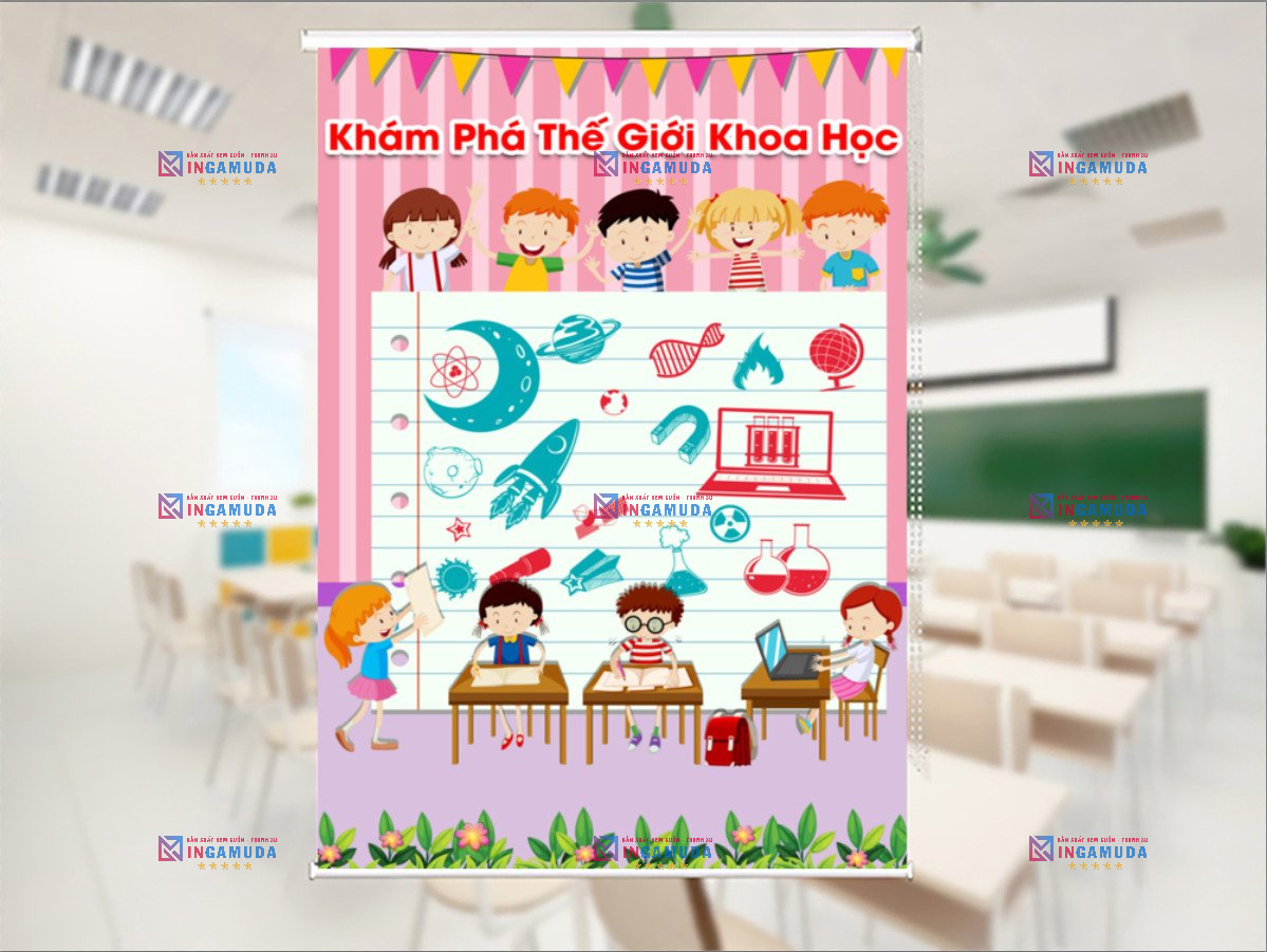 Lựa Chọn Hoàn Hảo Cho Trường Học Với Sản Phẩm Rèm Cuốn In Tranh 3D Cho Lớp Học Độc Quyền Tại Xưởng In Gamuda Với Giá Tốt Nhất