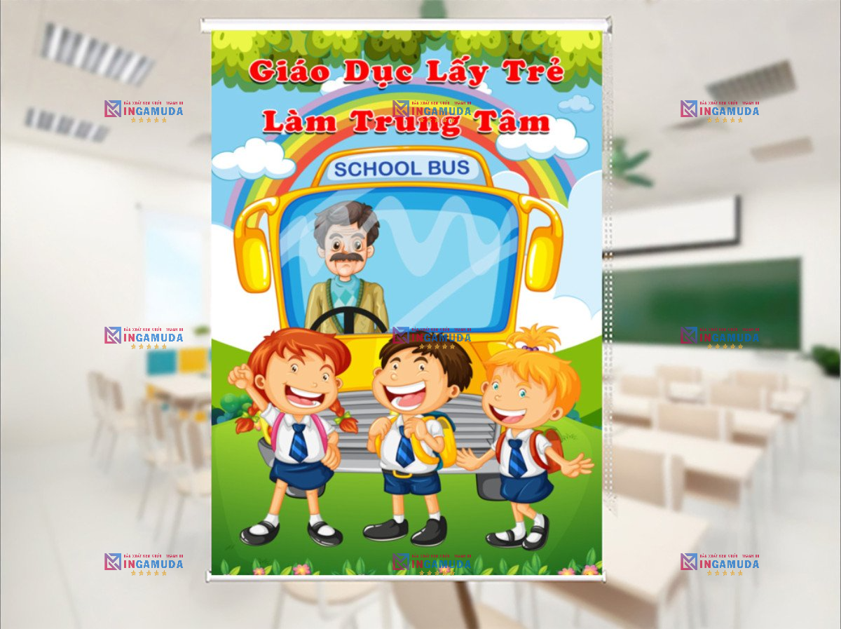Lựa Chọn Hoàn Hảo Cho Trường Học Với Sản Phẩm Rèm Cuốn In Tranh 3D Cho Lớp Học Độc Quyền Tại Xưởng In Gamuda Với Giá Tốt Nhất