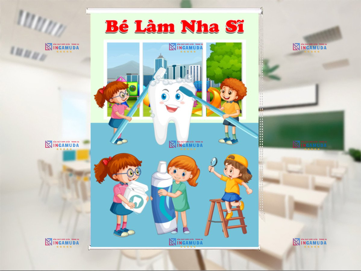 Lựa Chọn Hoàn Hảo Cho Trường Học Với Sản Phẩm Rèm Cuốn In Tranh 3D Cho Lớp Học Độc Quyền Tại Xưởng In Gamuda Với Giá Tốt Nhất