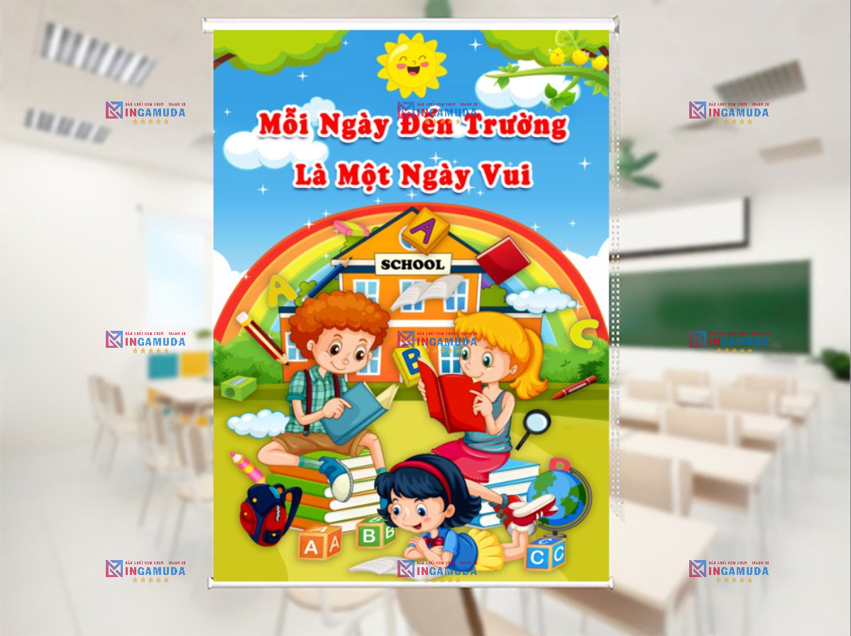 Lựa Chọn Hoàn Hảo Cho Trường Học Với Sản Phẩm Rèm Cuốn In Tranh 3D Cho Lớp Học Độc Quyền Tại Xưởng In Gamuda Với Giá Tốt Nhất