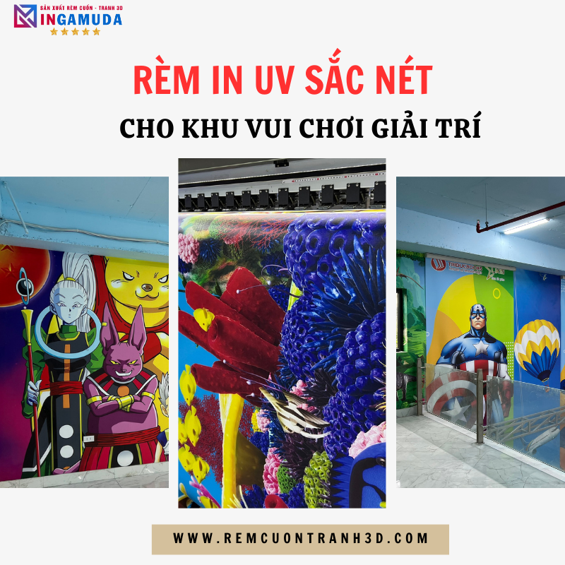 Thiết Kế Thi Công Rèm Cuốn Tranh 3D Cho Khu Vui Chơi Tư Vấn Thiết Kế Sản Xuất Trực Tiếp Với Đội Ngũ Chuyên Nghiệp Nhất Tại Xưởng In Gamuda