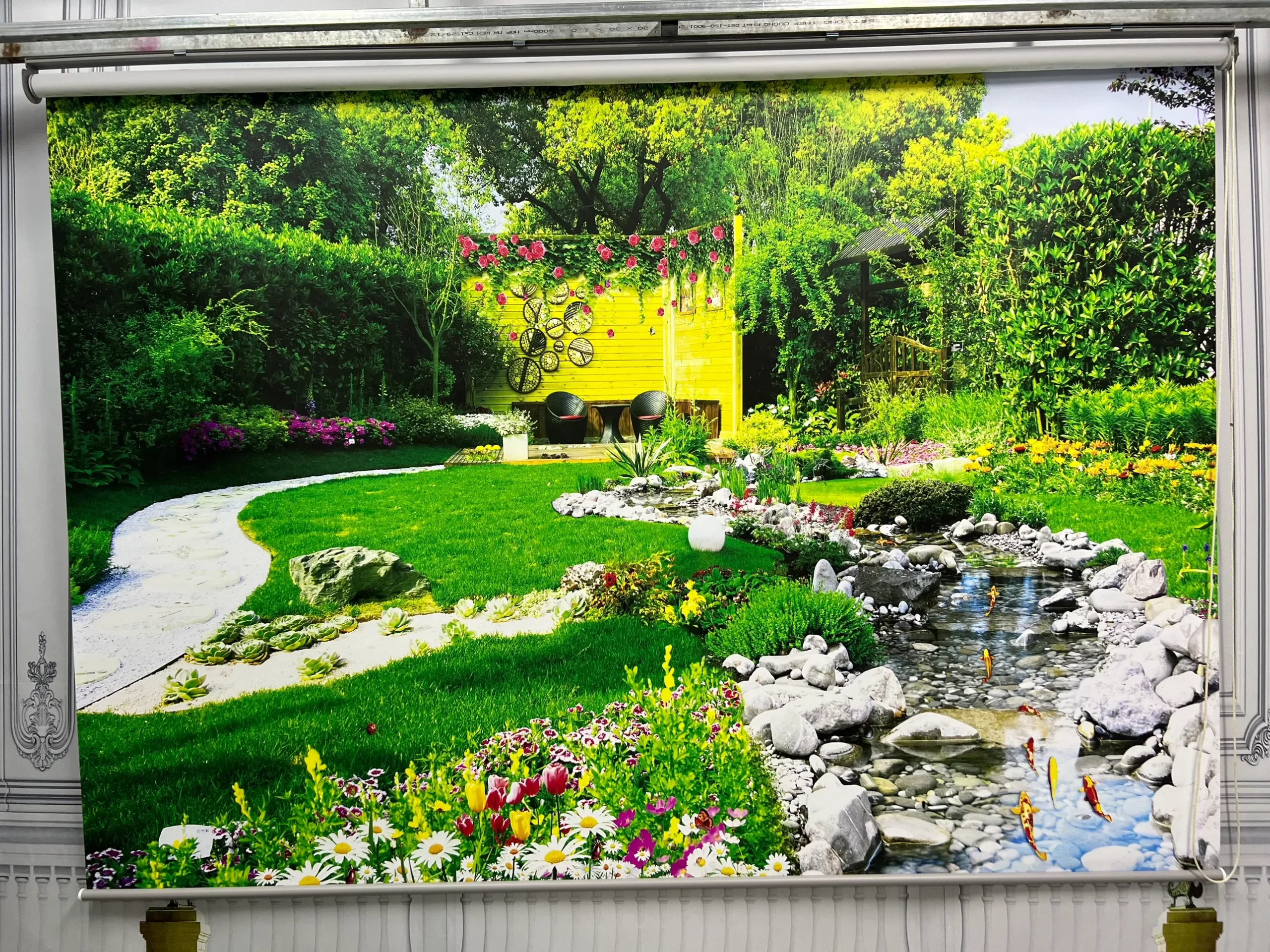 Top 50 Mẫu Rèm cuốn in tranh 3D không khoan hình ảnh thực tế nhất về công nghệ in lên vải rèm tại xưởng InGamuda